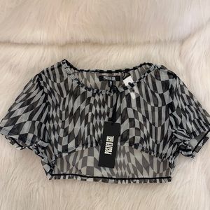 Dolls kill poster girl sheer crop top! Brand new!